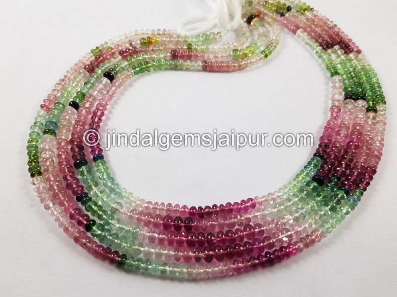 Afghan Tourmaline Smooth Roundelle Beads